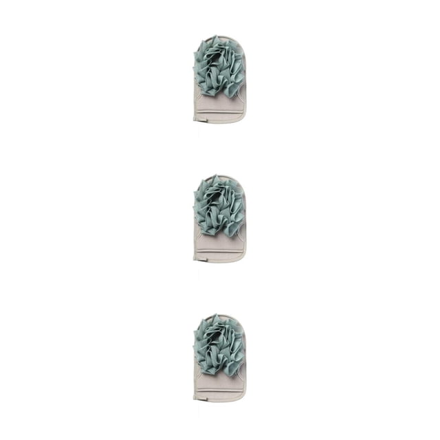Guantes de ducha exfoliantes Minnieouse portátiles de doble cara para hombres y mujeres color Gris azul