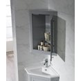 Stufurhome Monte Grey 25 Inch Corner Bathroom Vanity with Medicine ...