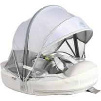 HECCEI Mambobaby Float with Canopy Non Inflatable Pool Swim Float, Angel Silver