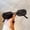 Black, variant on Womens Square Sunglasses Trendy Small Frame Vintage Metal Frame UV400 Protection PC Lens Colorful Street Style