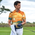 thumbnail image 3 of Fotbe Tropical Sunset Paradise Camiseta Polo de Golf para Hombre con Estampado – Camisa Deportiva Transpirable con Cuello Abotonado-XX-Large, 3 of 6