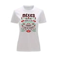 thumbnail image 1 of Playera Blusa De Mexico Lindo Y Querido Cancion Mexicana Septiembre Mes Patrio Color Blanco Talla Chica Marca Emil SaEs, 1 of 4
