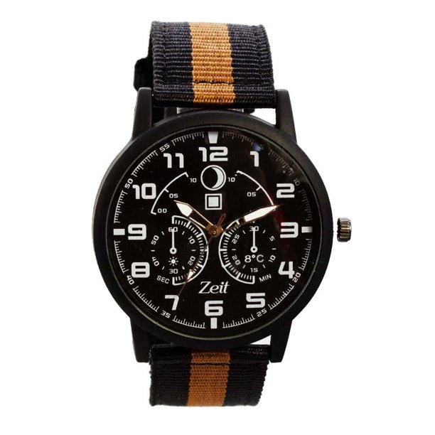 Reloj Análogo Zeit Caballero Informal Correa De Lona Simuladores cafe 40mm Zeit CB00022610
