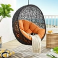 thumbnail image 2 of Swing Lounge Chair, Black Orange, Modern Contemporary Urban Design, Outdoor Patio Balcony Cafe Bistro Garden Furniture Hotel Hospitality, 2 of 7
