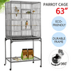 Yaheetech 63''H Large Parrot Cage w/ Stand, Hammered black