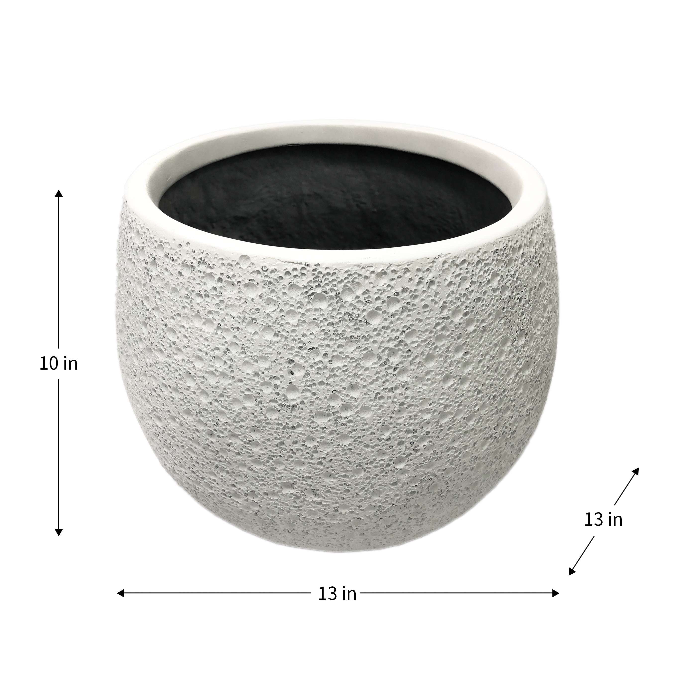 Better Homes and Gardens 13 inch Resin Moon Planter Luna Planter - Durable Weather-Resistant Pot