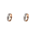 thumbnail image 1 of Qarigey Anillo con diseño de tablero de ajedrez, joyería femenina elegante exquisita, anillos de dedos de colores simples, regalo de Oro rosa talla 8 2piezas, 1 of 6