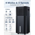 thumbnail image 4 of CENSTECH Aire acondicionado portátil 4 en 1, enfriador de aire evaporativo con 4 modos y 3 velocidades, temporizador de 15 horas para apagado automático inteligente, tanque de 2 galones para refrigera, 4 of 5