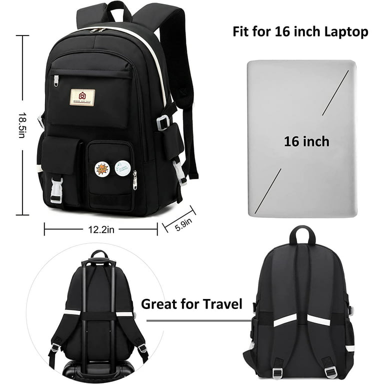 Stylish Waterproof Laptop Backpack 15.6 Women Fashion for girls Black Female  large Bag 13.3 14 15 inch Pink _ - AliExpress Mobile