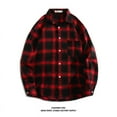 thumbnail image 3 of JGNGSHN Long Sleeve Plaid Shirt for Men Button Down Casual Loose Fit Flannel Spring Fall Lapel Shirts with Pocket, 3 of 3