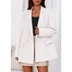 thumbnail image 2 of Blazer PRETTYGARDEN Otoño 2025 Casual de Negocios para Mujer Blanco, 2 of 8