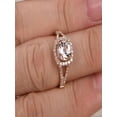 thumbnail image 2 of 1.25 carat Morganite and Diamond Halo Engagement Ring in 10k Rose Gold for Women, 2 of 2