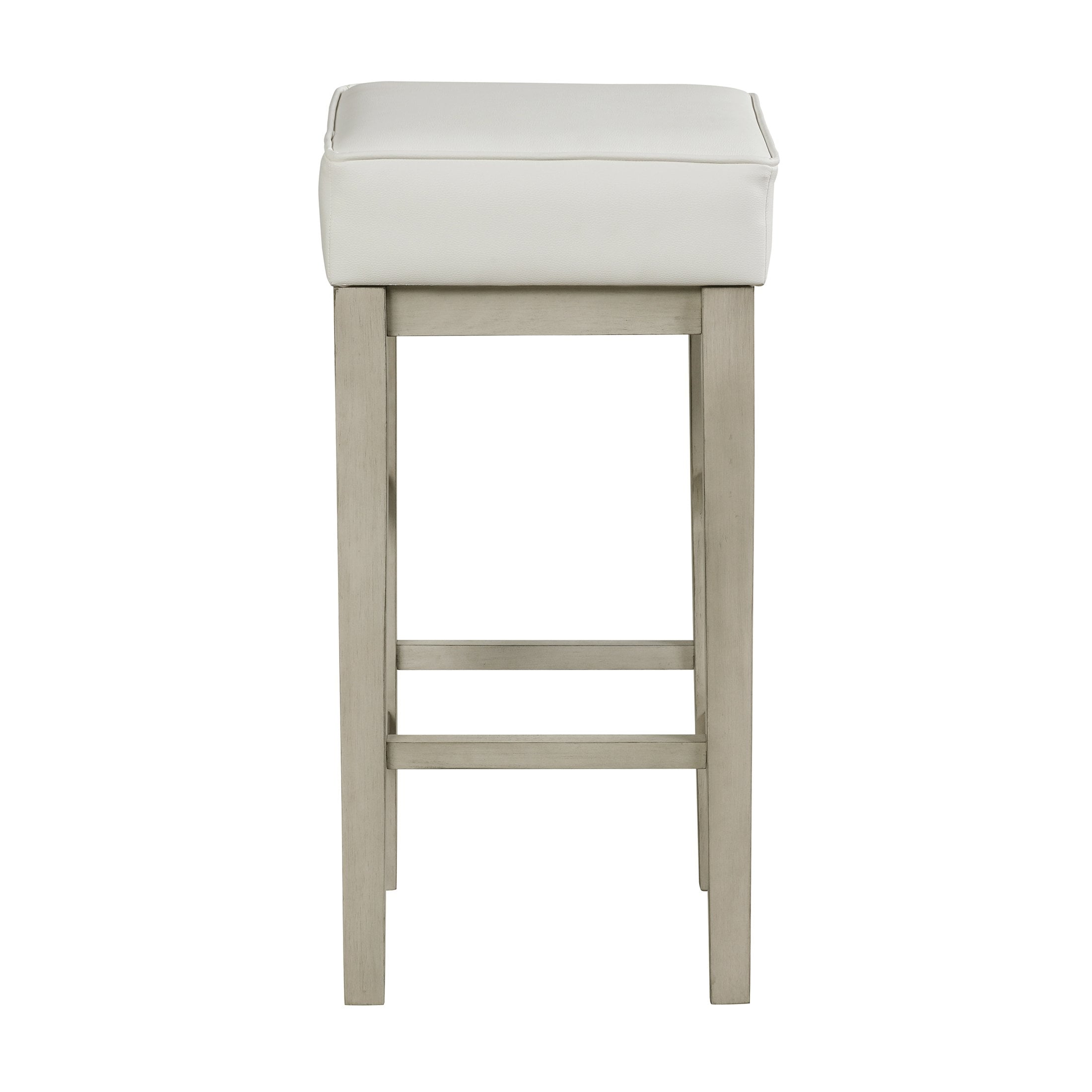 OakvillePark Holbrook Square Pub Height Barstool (Set of 2), White