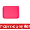 thumbnail image 1 of Dental Procedure Set-Up Trays Flat B (Ritter) 13½" x 9⅝" x ⅞", Autoclavable Tray,  Neon Pink, 1 of 1