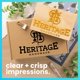 thumbnail image 5 of Sello con logotipo ExcelMark personalizado con sello de madera y caucho de 4 x 6 cm, 5 of 6