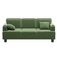 thumbnail image 3 of Furmax 84''W 3 Seat Sofa Couch Wide Armrest Modern Fabric Sofa with USB Charging Ports Corduroy Couch for Living Room,Green, 3 of 7
