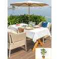 thumbnail image 5 of Outdoor Tablecloth with Umbrella Hole for Patio/Picnic/Party/Camping, Summer Lemon Waterproof Table Cloth Rectangle Table Cover Washable, Yellow Potted Plant Green Botanical (60"x 84"), 5 of 8