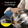 HYCHUANGGKJ Stainless Steel Temperature Controlled Frying Pan with Oil