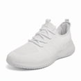 thumbnail image 5 of Men's/Women's White Knit Running Shoes, Sneakers for Gym Workout Walking Fitness Casual Daily Wear Lightweight Breathable Non-Slip Athletic, 5 of 9