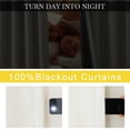 thumbnail image 6 of NICETOWN Faux Linen 100% Blackout Curtains, Room Darkening Soundproof Drapes Thermal Insulated Rod Pocket/Back Tab/Hook Window Treatments for Bedroom Living Room, Natural, 50"x102", 2 Panels, 6 of 11