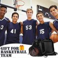 thumbnail image 3 of Basketball Backpack Drawstring Backpack Gym Bag For Volleyball Baseball Yoga, 3 of 4