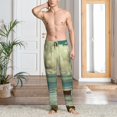 thumbnail image 2 of Balery Serene Coastal Blue Sky Pantalones de pijama para hombre, pijama ultraligero, pantalón de descanso-Small, 2 of 6