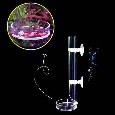 OATIPHO Automtic Fish Feeder Feeding Basin Acrylic 1 Set