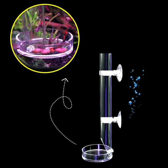 OATIPHO Aquarium Feeding Equipment Feeding Basin Acrylic 1 Set