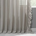 thumbnail image 5 of Tumbleweed Faux Linen Ruffle Sheer Curtain (1 Panel), Tumbleweed, 50W X 120L, 5 of 6