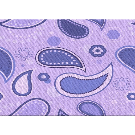 Ahgly Company Indoor Rectangle Patterned Medium Slate Blue Area Rugs, 2' x 3'
