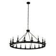 thumbnail image 5 of Aiwen Modern Oversize Wagon Wheel Chandelier, Rustic Ceiling Light Fixture For Living Room, Dining Room, Kitchen Decorative Light, 5 of 7