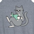 thumbnail image 3 of Instant Message - Reading Cat Coffee - Women's Racerback Tank Top, 3 of 6