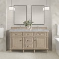 thumbnail image 6 of James Martin Vanities 424-V60D-LNO-3VSL Lorelai 60" Double Basin Wood Vanity Set - Light, 6 of 7