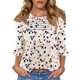 thumbnail image 1 of Blusa tipo túnica Blingfit para mujer, manga 3/4, estampado floral, talla S, 1 of 5