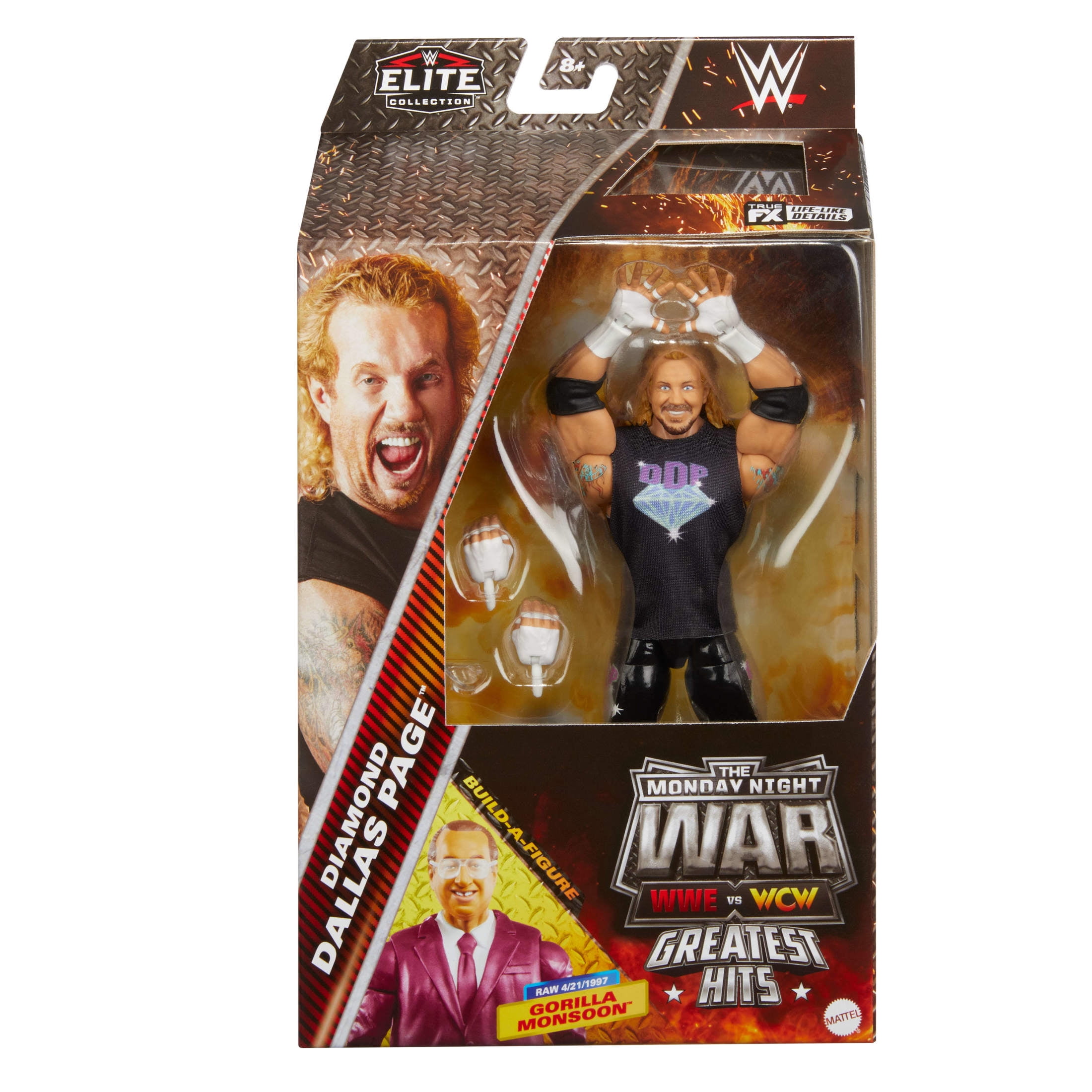 WWE Monday Night War Elite Collection Diamond Dallas Page Action Figure Set with Build-a-Figure Parts