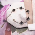 thumbnail image 1 of Pulsera de trébol de la suerte, pulseras chapadas en oro de 18 quilates, regalo de joyería para mujeres y niñas, 1 of 1