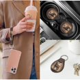 thumbnail image 5 of Yuyamidu Horse Car Seat Cover Set of 14 Cross Steering Wheel Cover Seat Belt Covers Brown Center Console Pad Headrest Covers Keychain Coasters for Truck Van SUV Sedan, 5 of 7