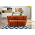 thumbnail image 2 of Meridian Furniture Causeuse Modulaire en Velours Cognac Limitless, 2 of 7