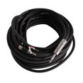 thumbnail image 2 of Seismic Audio 4 Pack of 50 Foot Banana to 1/4" Speaker Cables -12 Gauge 2 Conductor 50' Black - BS12Q50-4Pack, 2 of 4