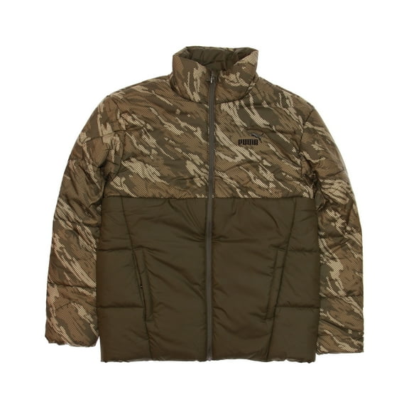PUMA Mens Padded Camo Insulated Jacket (Small, Grape Leaf)