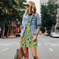thumbnail image 4 of Vsdgher Robe d'Été à Imprimé Citron pour Femmes, Décontractée, Col en U, Robe de Plage Sans Manches, Débardeur Ample, Robe Soleil avec Poche, 4 of 7