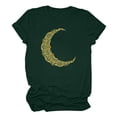 thumbnail image 5 of Penkiiy Muslim Ramadan T-Shirt for Women Women's Cute Graphic T-Shirts Crewneck Short Sleeve Moon PrintCasual Tee Tops 2XL Green, 5 of 6