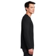 thumbnail image 3 of Gildan Softstyle Cotton with Long Sleeve T-Shirt, Crewneck Rib Collar Black Tee, S, 3 of 5