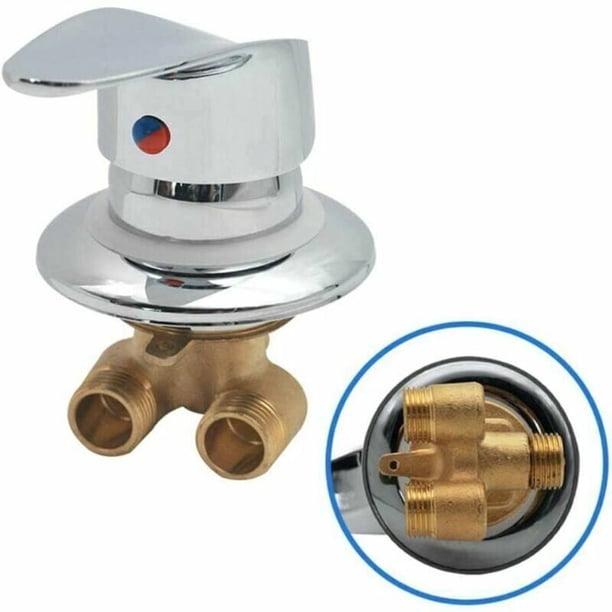 Carivent Shower Cabin Mixer Brass Shower Faucet Outlet Diverter Chrome Shower Mixer Tap G1/2 Connector Cold and Hot Water Shower Mixer for Bathroom..
