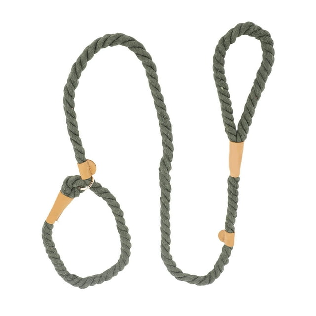Corde de Traction pour Chien, Corde de Coton Ronde Résistant à la Déchirure Confortable Laisse Longue pour Chien Léger Réglable pour la Marche Gris, Vert Foncé, Rouge Orange