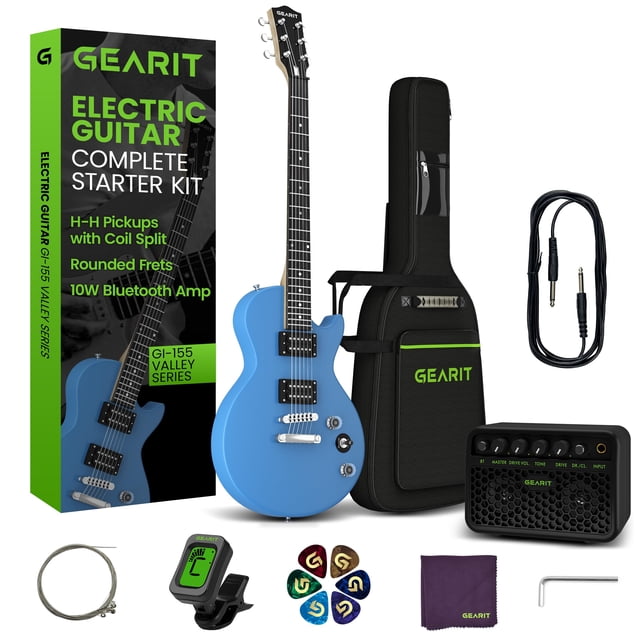 Guitarra eléctrica Gearit GI-155 Valley Series 39 con amplificador