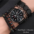 thumbnail image 1 of Reloj de pulsera para hombre con personalidad, conjunto de regalo, relojes de fecha de cuarzo de cuero de lujo con caja para regalo de novio, Idea para el Día del Padre Tan Jianjun  unisex, 1 of 2