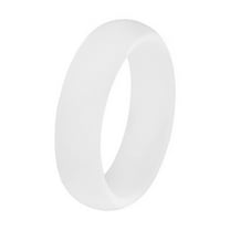 CILENON Wedding Rings 5.7Mm Silicone Ring Women's Jewelry Couple Ring Matchmaking Accessories Sports Glitter Ring Ring Womens Jewelry Womens Wedding Bands Rings for Women Sterling Silver(White,7)