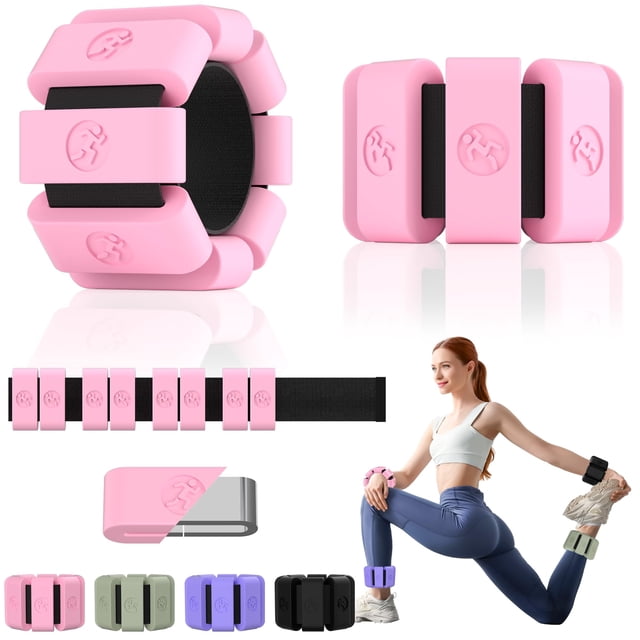 Pesas para muñecas y piernas Sonkoloro, ajustables, de 0,75 a 1 libra, color rosa