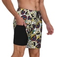 thumbnail image 3 of Goofa Happy Skeleton Printed Men's Swim Trunks Board Shorts Quick Dry Mens Swimming Trunks with Compression Liner,Breathable Fit Hawaii Beach Shorts-Medium, 3 of 9